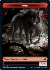 Wolf (011) // Boar Double-sided Token [Innistrad: Crimson Vow Tokens] | Exor Games New Glasgow