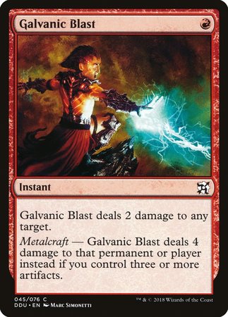 Galvanic Blast [Duel Decks: Elves vs. Inventors] | Exor Games New Glasgow