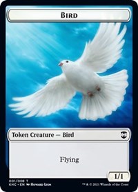 Bird (001) // Soldier Double-sided Token [Kaldheim Commander Tokens] | Exor Games New Glasgow