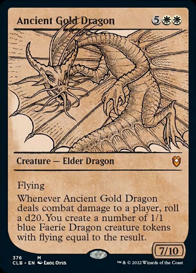 Ancient Gold Dragon (Showcase) [Commander Legends: Battle for Baldur's Gate] | Exor Games New Glasgow