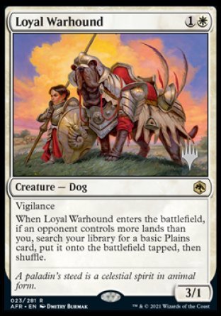 Loyal Warhound (Promo Pack) [Dungeons & Dragons: Adventures in the Forgotten Realms Promos] | Exor Games New Glasgow