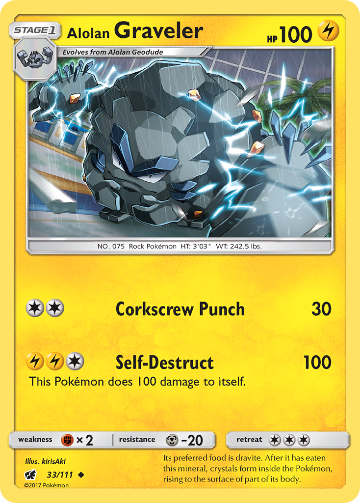 Alolan Graveler (33/111) [Sun & Moon: Crimson Invasion] | Exor Games New Glasgow