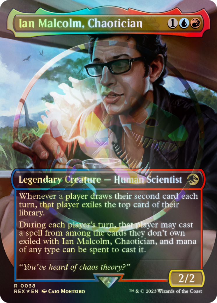 Ian Malcolm, Chaotician Emblem (Borderless) [Jurassic World Collection Tokens] | Exor Games New Glasgow