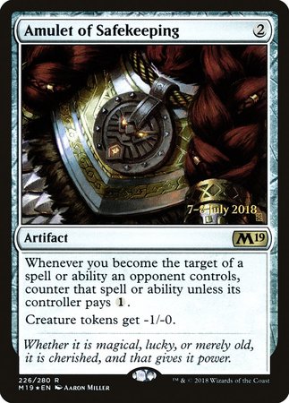 Amulet of Safekeeping [Core Set 2019 Promos] | Exor Games New Glasgow