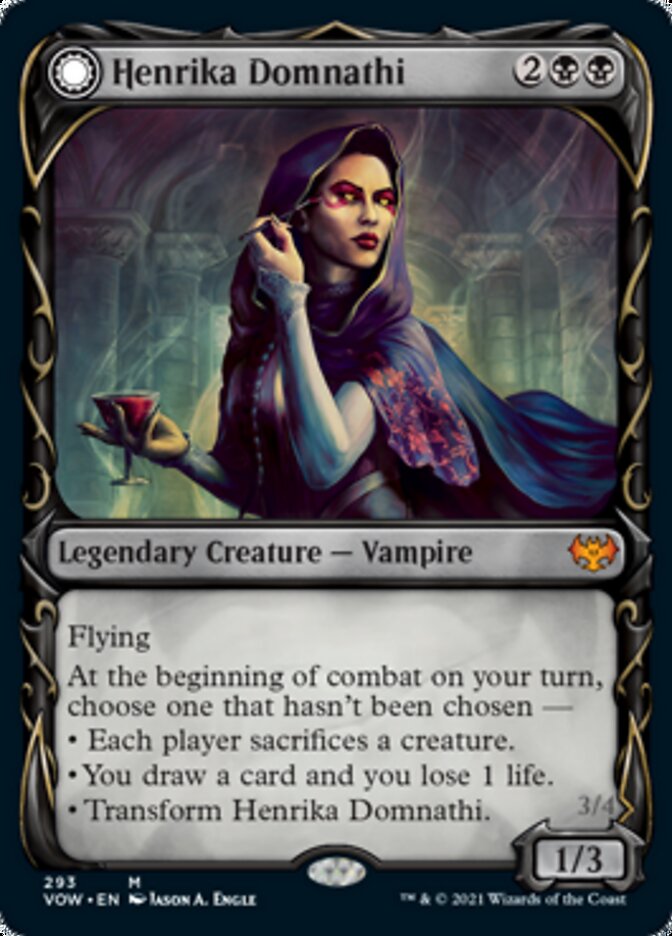 Henrika Domnathi // Henrika, Infernal Seer (Showcase Fang Frame) [Innistrad: Crimson Vow] | Exor Games New Glasgow