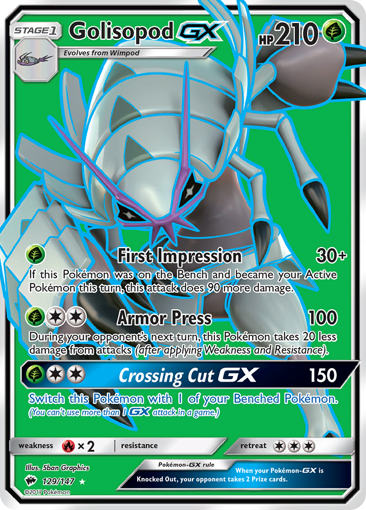 Golisopod GX (129/147) [Sun & Moon: Burning Shadows] | Exor Games New Glasgow