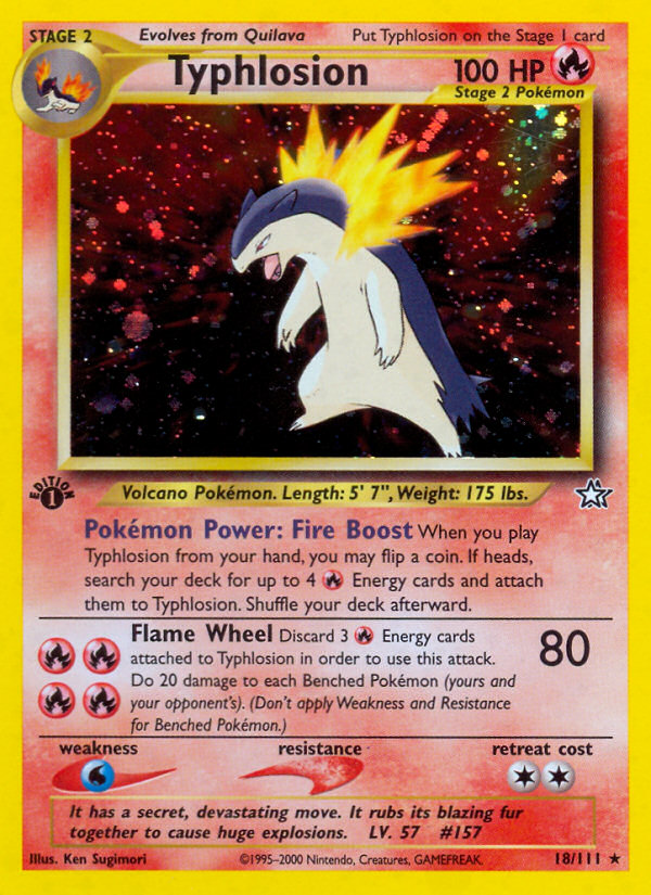 Typhlosion (18/111) [Neo Genesis 1st Edition] | Exor Games New Glasgow