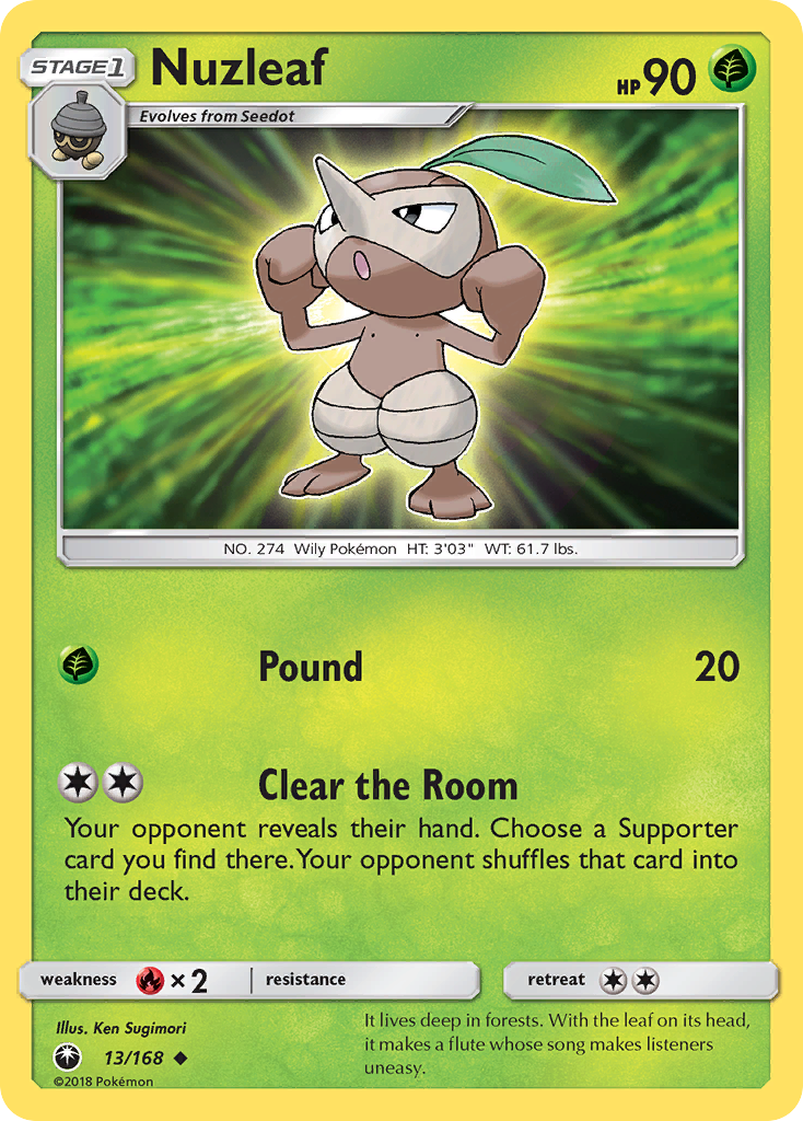 Nuzleaf (13/168) [Sun & Moon: Celestial Storm] | Exor Games New Glasgow