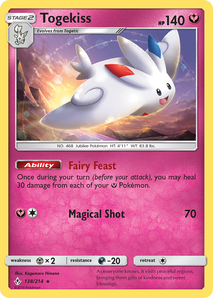 Togekiss (138/214) [Sun & Moon: Unbroken Bonds] | Exor Games New Glasgow