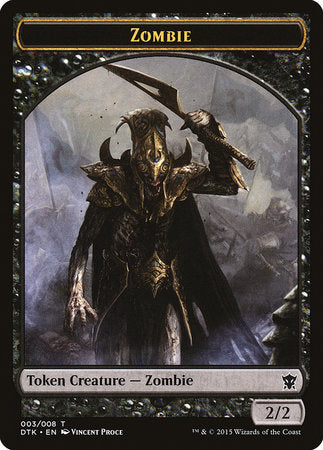 Zombie Token [Dragons of Tarkir Tokens] | Exor Games New Glasgow