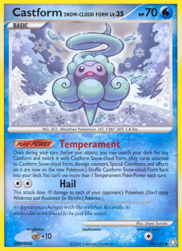 Castform Snow-cloud Form (50/146) [Diamond & Pearl: Legends Awakened] | Exor Games New Glasgow