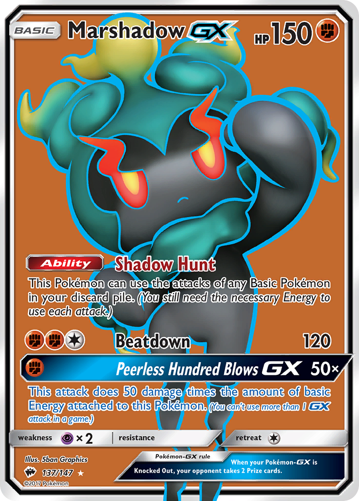 Marshadow GX (137/147) [Sun & Moon: Burning Shadows] | Exor Games New Glasgow