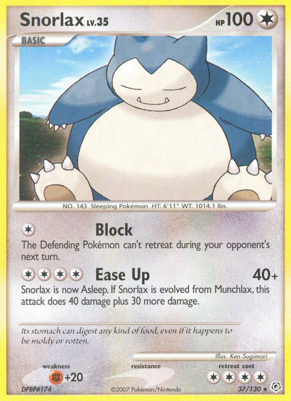 Snorlax (37/130) [Diamond & Pearl: Base Set] | Exor Games New Glasgow