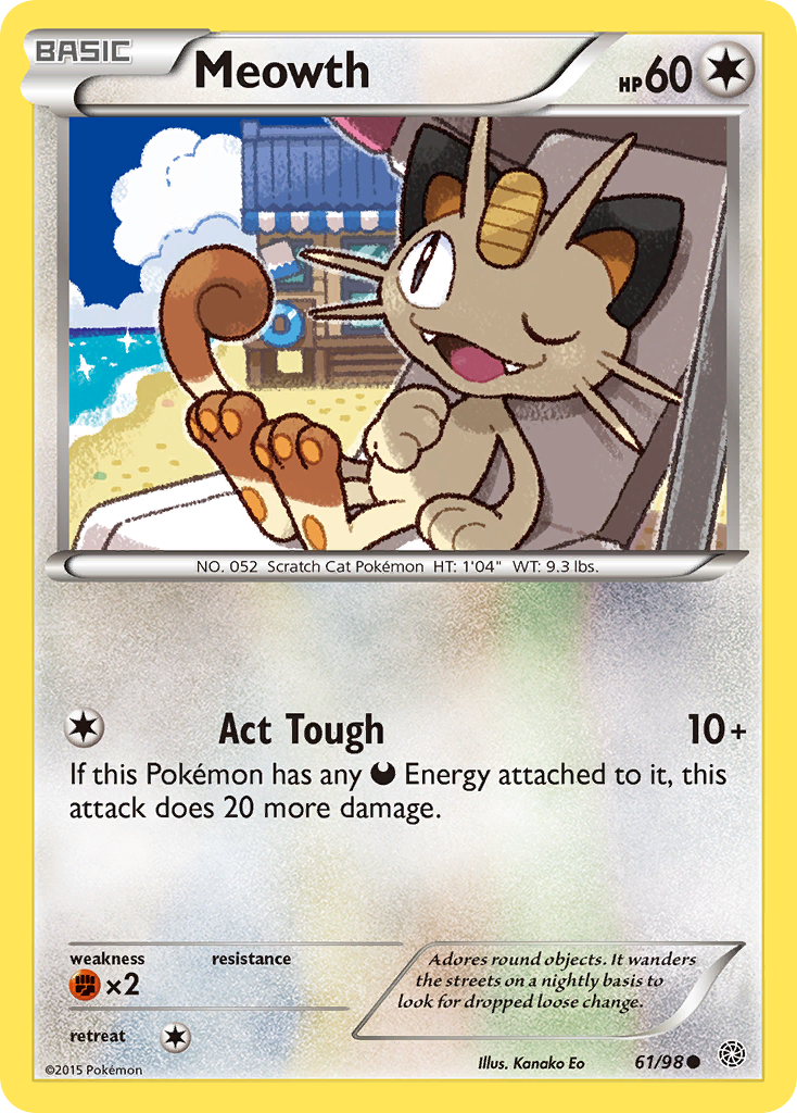 Meowth (61/98) [XY: Ancient Origins] | Exor Games New Glasgow