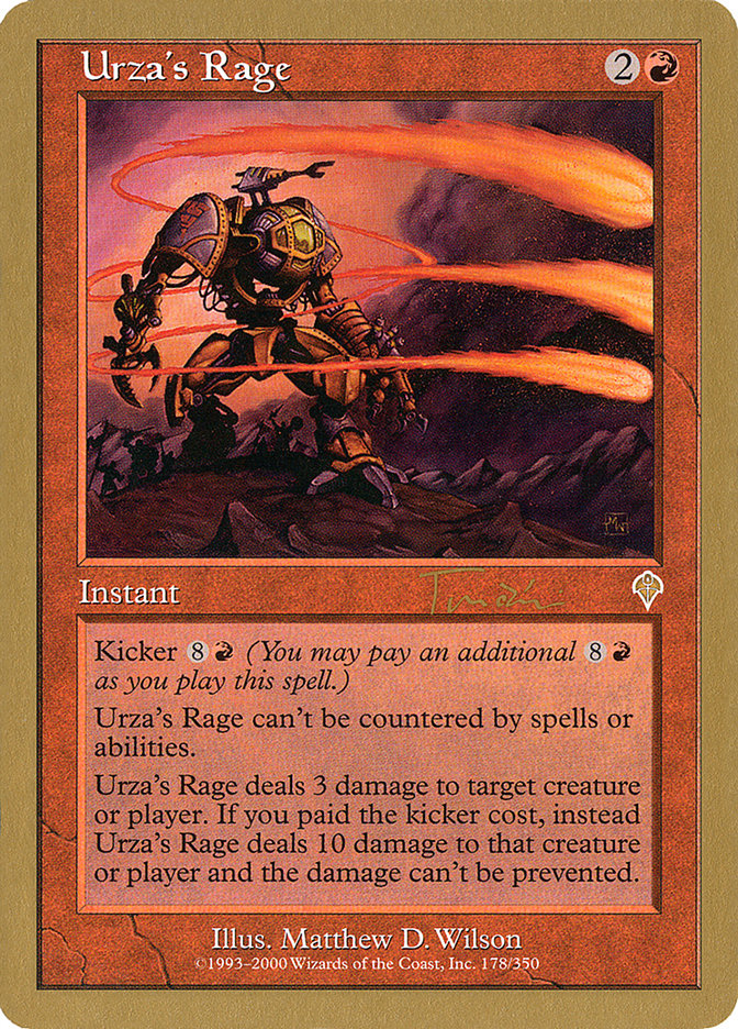 Urza's Rage (Jan Tomcani) [World Championship Decks 2001] | Exor Games New Glasgow