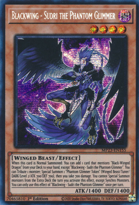 Blackwing - Sudri the Phantom Glimmer [MP23-EN155] Prismatic Secret Rare | Exor Games New Glasgow