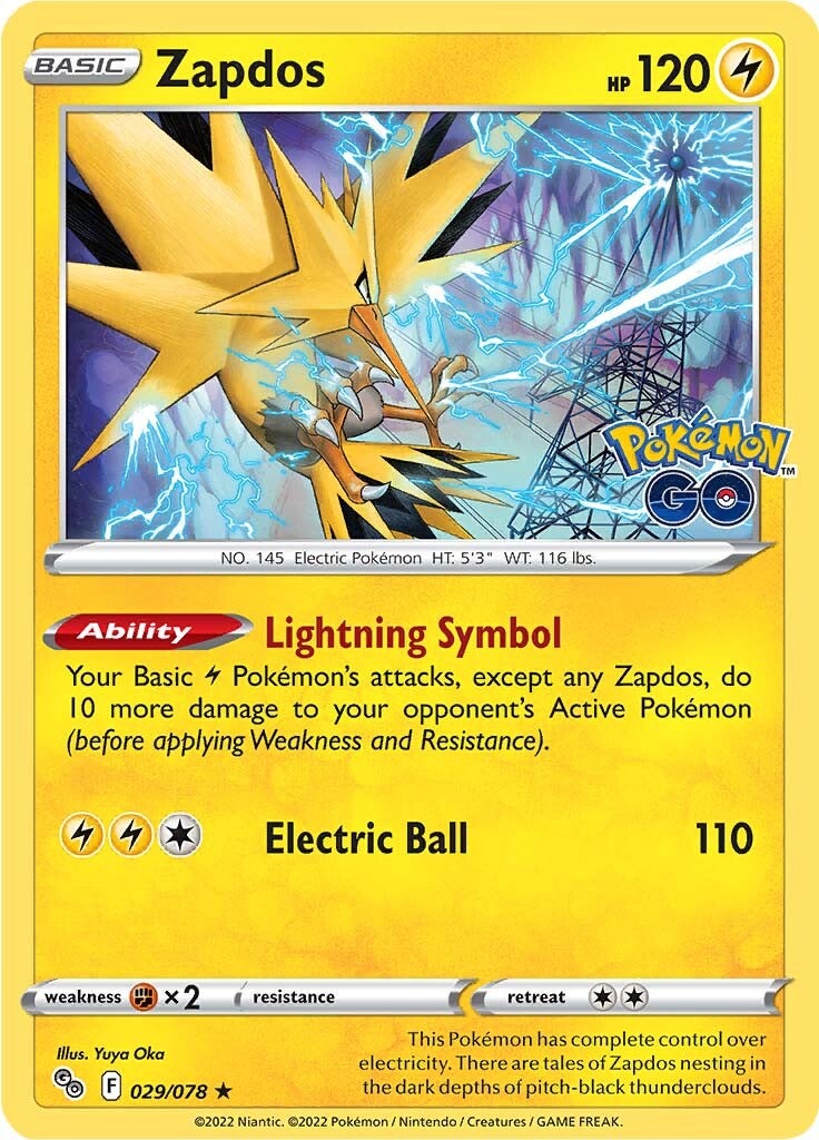 Zapdos (029/078) [Pokémon GO] | Exor Games New Glasgow