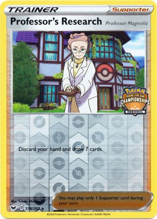 Professor's Research (178/202) (Regional Championship Promo) [Sword & Shield: Base Set] | Exor Games New Glasgow