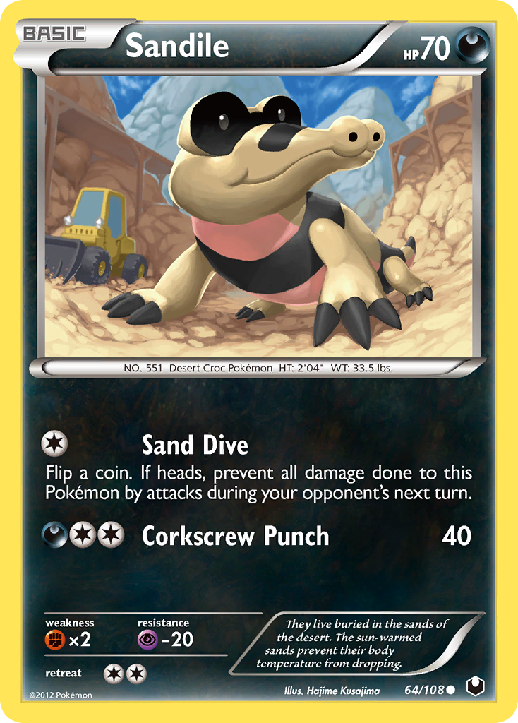 Sandile (64/108) [Black & White: Dark Explorers] | Exor Games New Glasgow