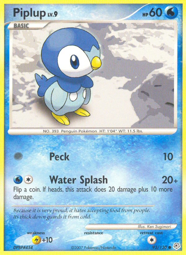 Piplup (93/130) [Diamond & Pearl: Base Set] | Exor Games New Glasgow