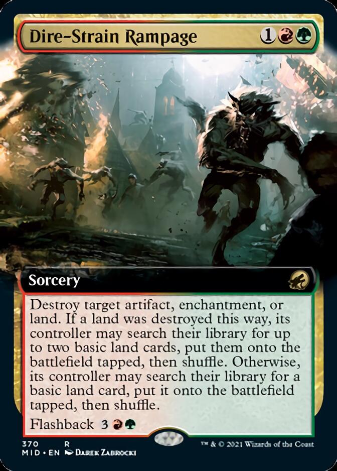 Dire-Strain Rampage (Extended) [Innistrad: Midnight Hunt] | Exor Games New Glasgow