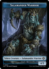 Salamander Warrior // Treasure Double-Sided Token [The Lost Caverns of Ixalan Commander Tokens] | Exor Games New Glasgow