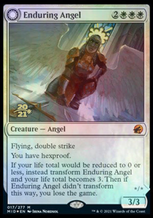 Enduring Angel // Angelic Enforcer [Innistrad: Midnight Hunt Prerelease Promos] | Exor Games New Glasgow