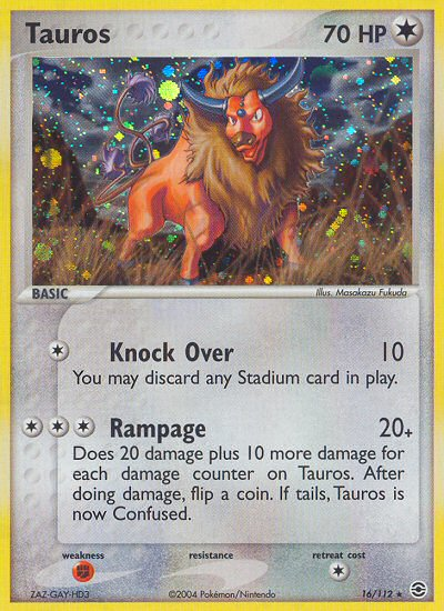 Tauros (16/112) [EX: FireRed & LeafGreen] | Exor Games New Glasgow