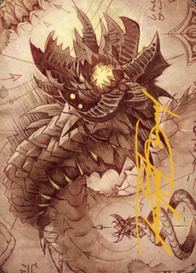 Wurmcoil Engine Art Card (Gold-Stamped Signature) [The Brothers' War Art Series] | Exor Games New Glasgow