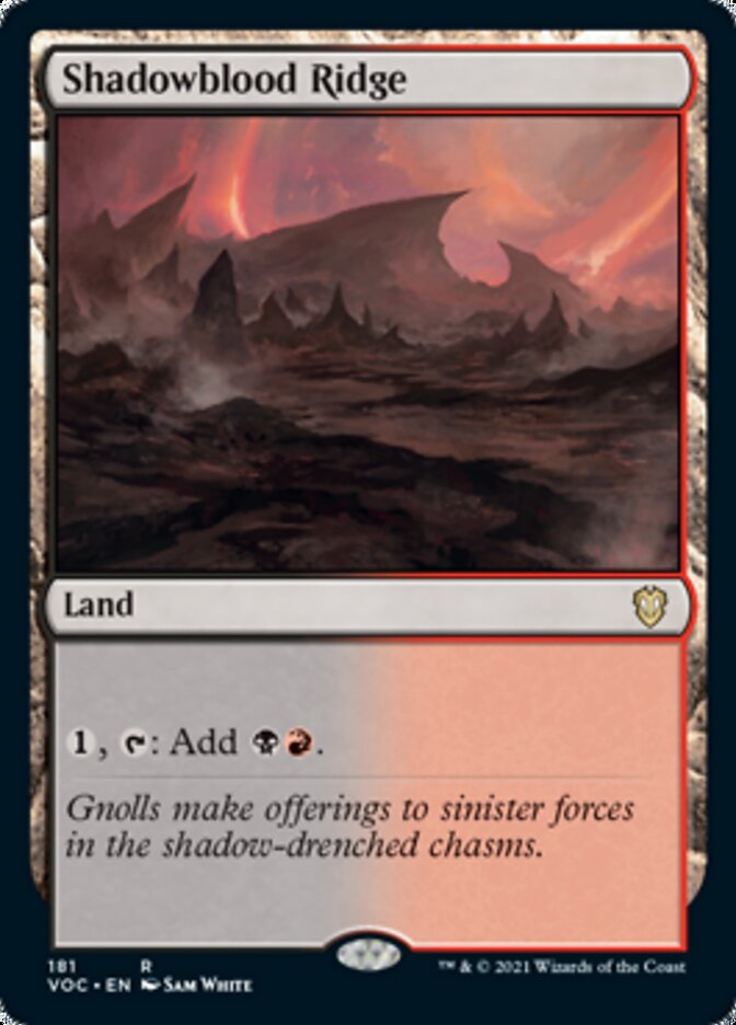 Shadowblood Ridge [Innistrad: Crimson Vow Commander] | Exor Games New Glasgow