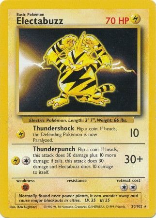 Electabuzz (20/102) [Base Set Unlimited] | Exor Games New Glasgow