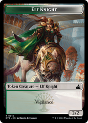 Elf Knight // Goblin (0009) Double-Sided Token [Ravnica Remastered Tokens] | Exor Games New Glasgow