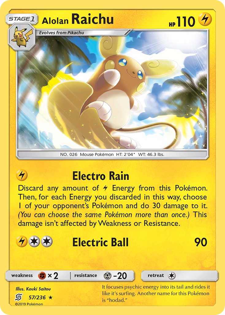 Alolan Raichu (57/236) [Sun & Moon: Unified Minds] | Exor Games New Glasgow