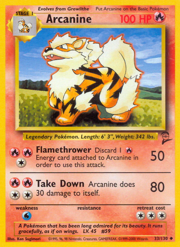 Arcanine (33/130) [Base Set 2] | Exor Games New Glasgow