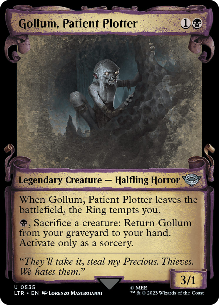 Gollum, Patient Plotter [The Lord of the Rings: Tales of Middle-Earth Showcase Scrolls] | Exor Games New Glasgow