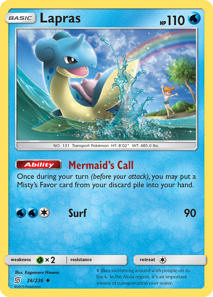 Lapras (36/236) [Sun & Moon: Unified Minds] | Exor Games New Glasgow
