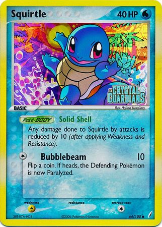 Squirtle (64/100) (Stamped) [EX: Crystal Guardians] | Exor Games New Glasgow