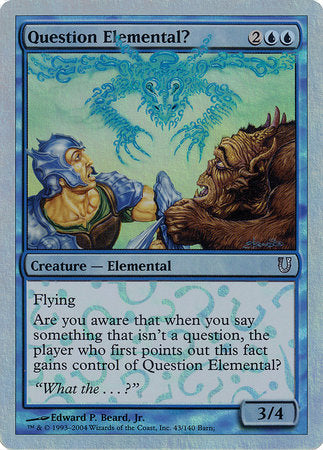 Question Elemental? (Alternate Foil) [Unhinged] | Exor Games New Glasgow