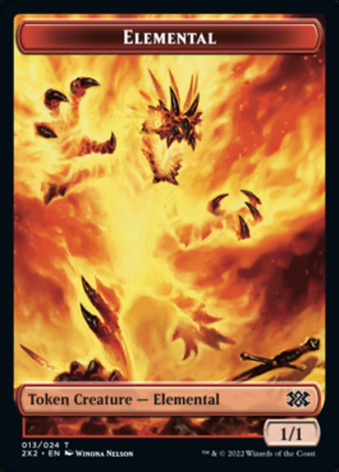 Elemental // Aven Initiate Double-sided Token [Double Masters 2022 Tokens] | Exor Games New Glasgow