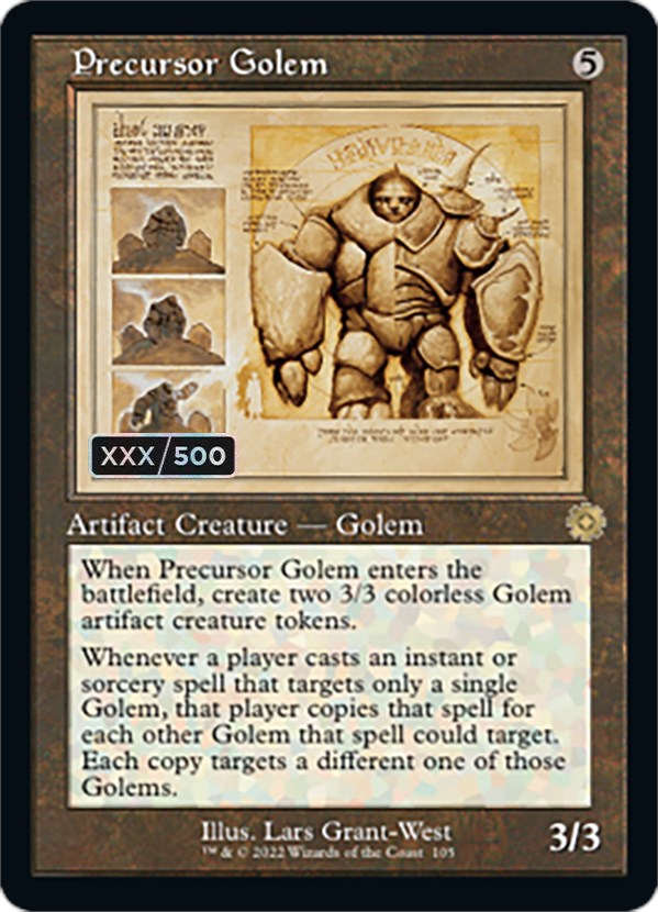 Precursor Golem (Retro Schematic) (Serial Numbered) [The Brothers' War Retro Artifacts] | Exor Games New Glasgow