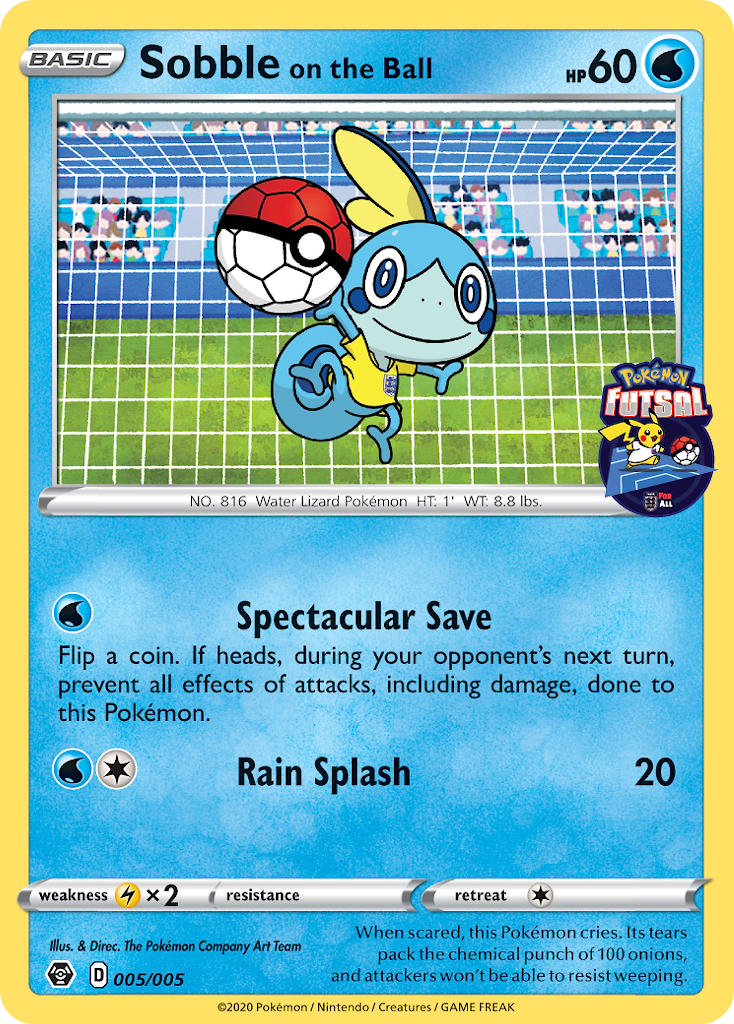 Sobble on the Ball (005/005) [Pokemon Futsal Collection] | Exor Games New Glasgow