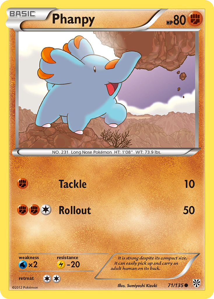 Phanpy (71/135) [Black & White: Plasma Storm] | Exor Games New Glasgow