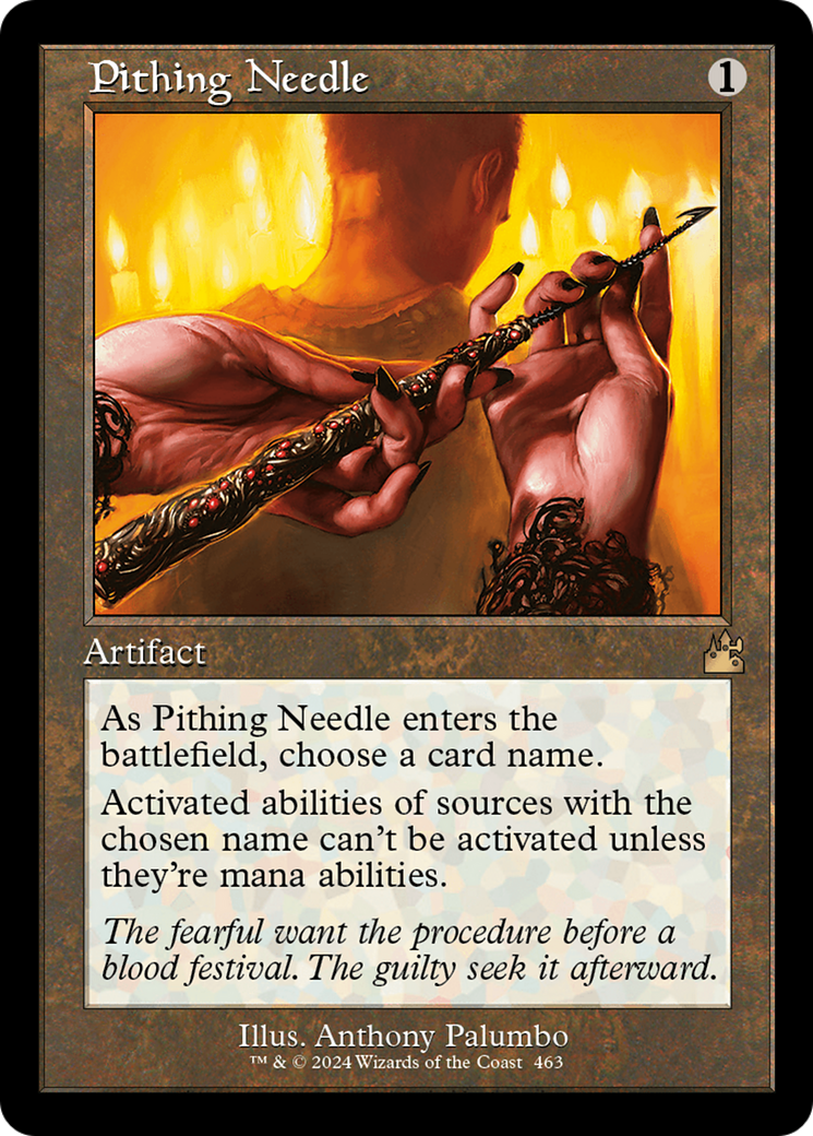 Pithing Needle (Retro Frame) [Ravnica Remastered] | Exor Games New Glasgow