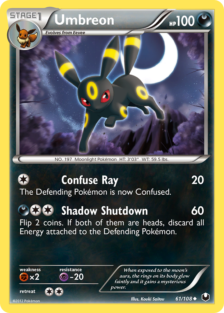 Umbreon (61/108) [Black & White: Dark Explorers] | Exor Games New Glasgow