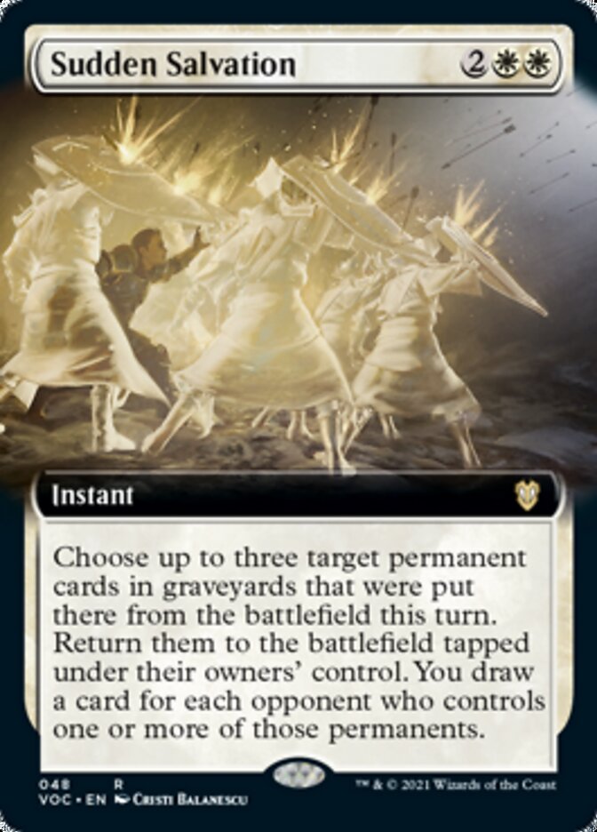 Sudden Salvation (Extended) [Innistrad: Crimson Vow Commander] | Exor Games New Glasgow