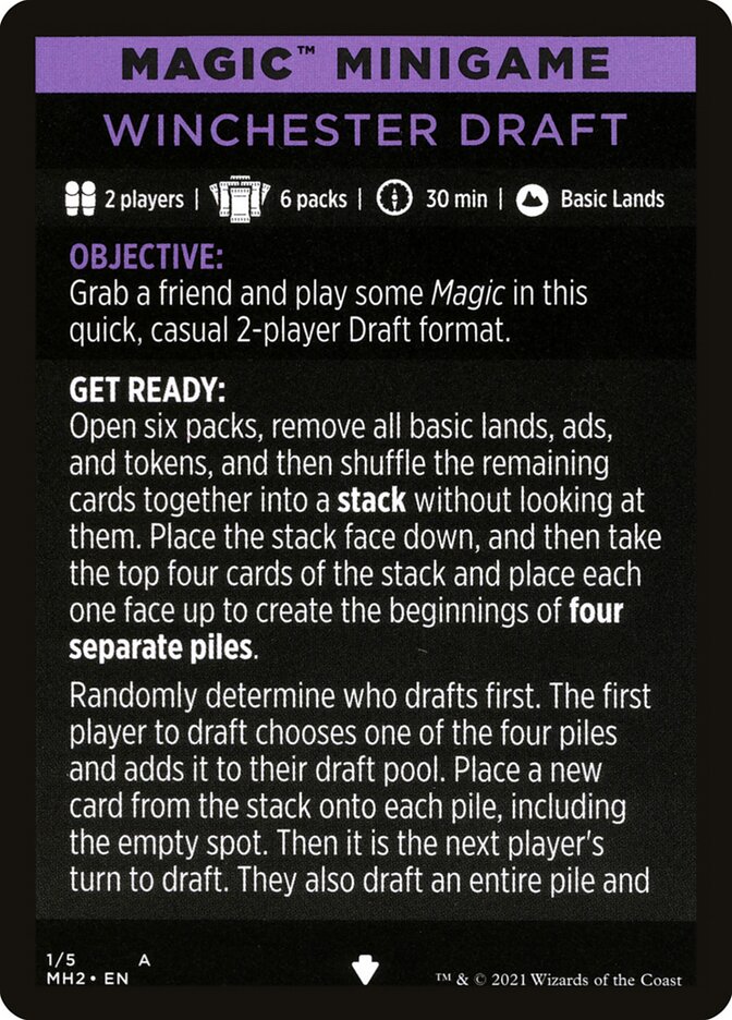 Winchester Draft (Magic Minigame) [Modern Horizons 2 Minigame] | Exor Games New Glasgow