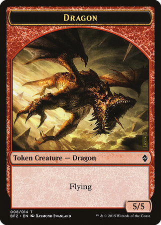 Dragon Token [Battle for Zendikar Tokens] | Exor Games New Glasgow