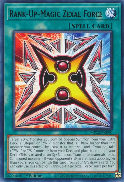 Rank-Up-Magic Zexal Force [MP22-EN090] Rare | Exor Games New Glasgow