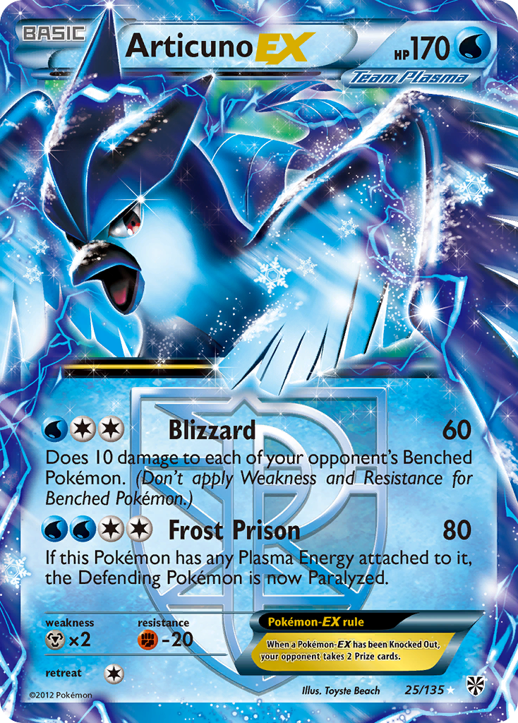 Articuno EX (25/135) [Black & White: Plasma Storm] | Exor Games New Glasgow