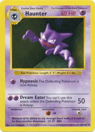 Haunter (29/102) [Base Set Shadowless Unlimited] | Exor Games New Glasgow